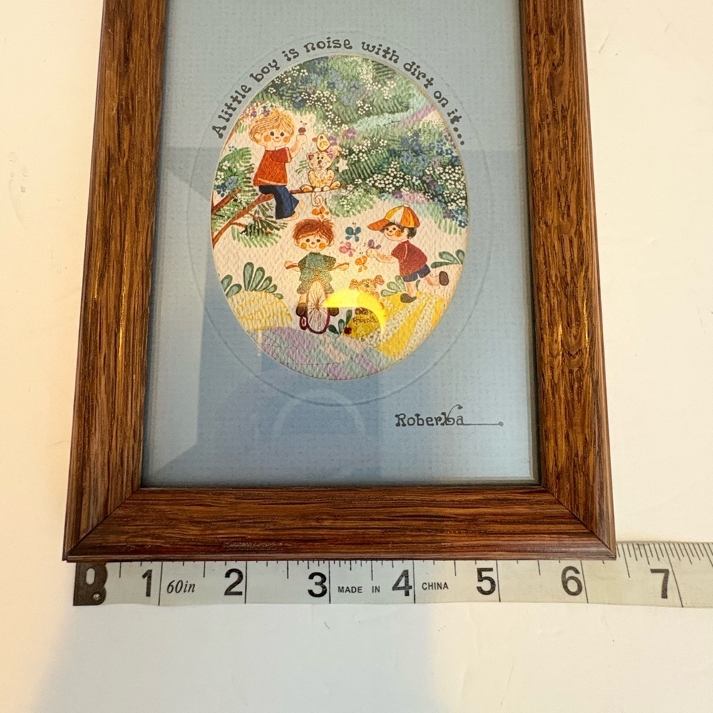 Rare Vintage 70’s Roberka McDowell Originals “Little Boys” Art - Picture 4 of 8